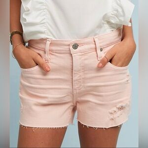 AG Adriano Goldschmied The Bryn Ex-boyfriend Cut off Pink Jean Denim Shorts 26
